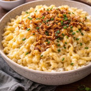 Käsespätzle mit Röstzwiebeln