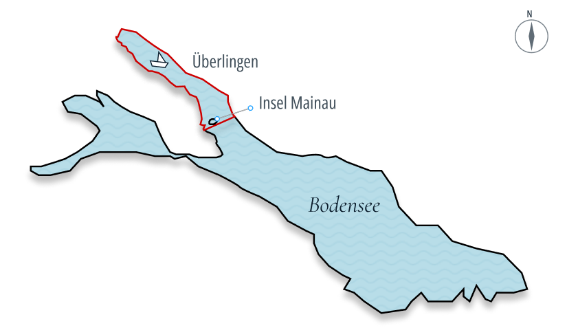 Liefergebiet Seehunger.de — Überlinger See von Überlingen bis Insel Mainau